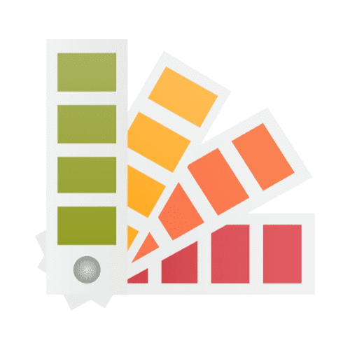 Green Yellow Amber and Red color shade cards