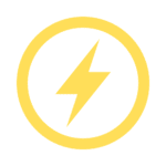 Yellow Electric Bolt Icon