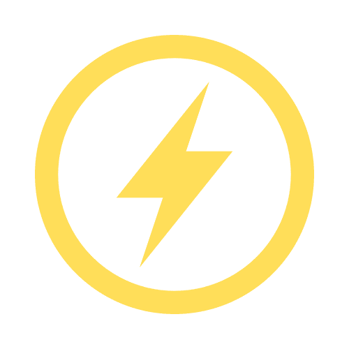 Yellow Electric Bolt Icon