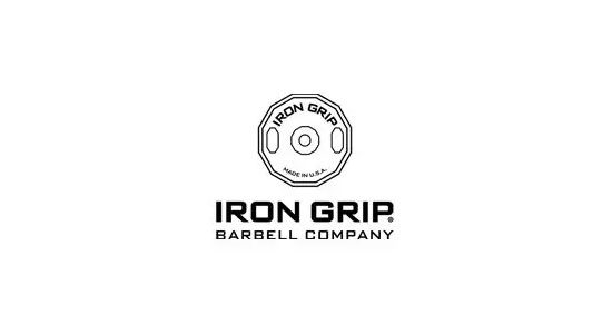 black text on white background iron grip logo